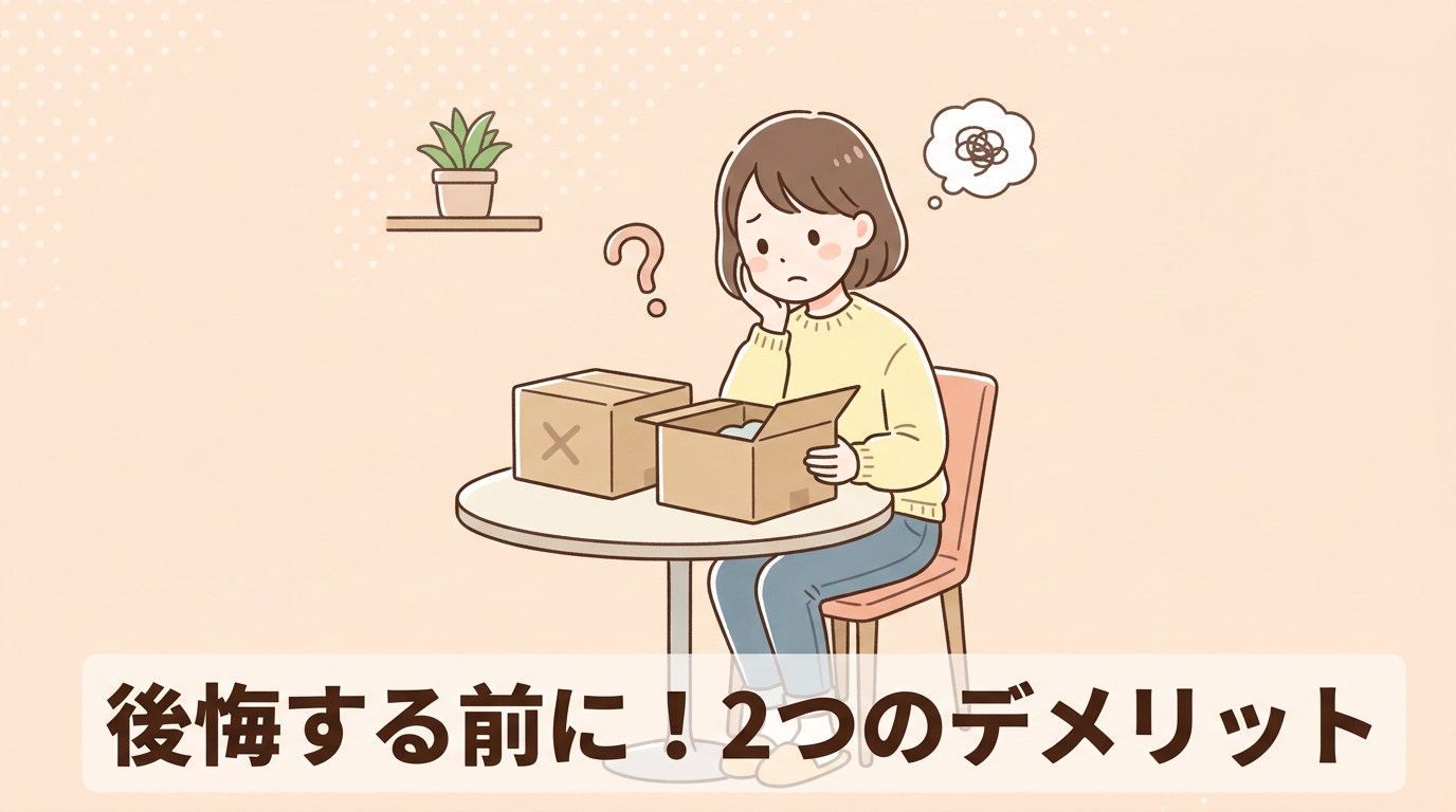 購入前に確認すべきデメリット2つ