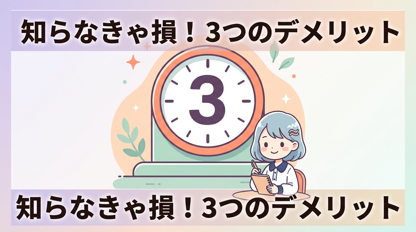 知っておきたい3つのデメリット